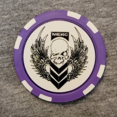 Merc Publishing Poker Chip - Purple/White