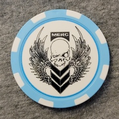 Merc Publishing Poker Chip - Blue/White