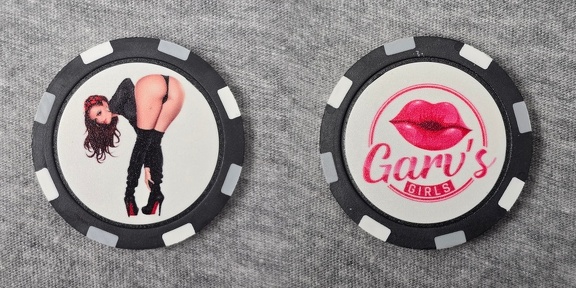 Garv's Girls Poker Chip